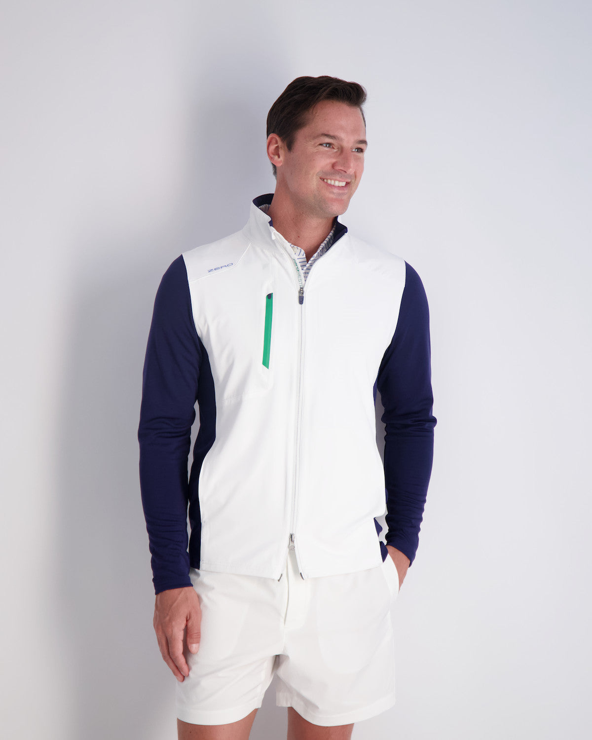 Z710 Full Zip Jacket - WHITE/NAVY