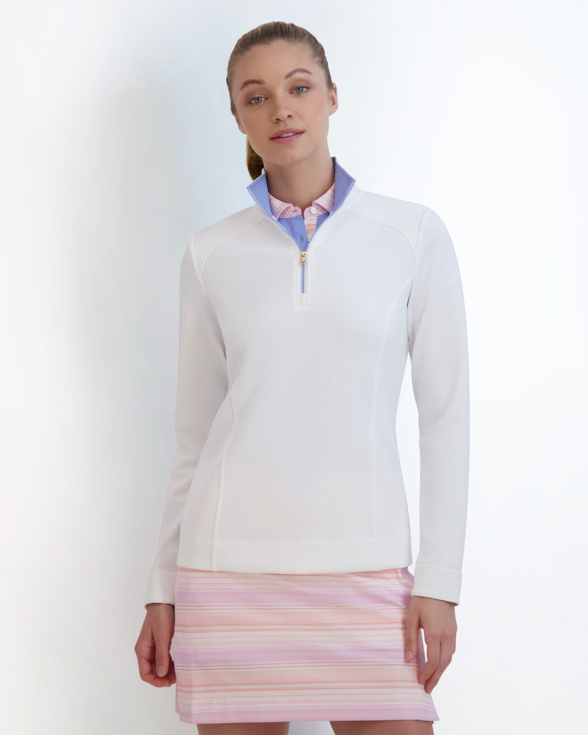Wells Quarter Zip - WHITE/HERITAGE