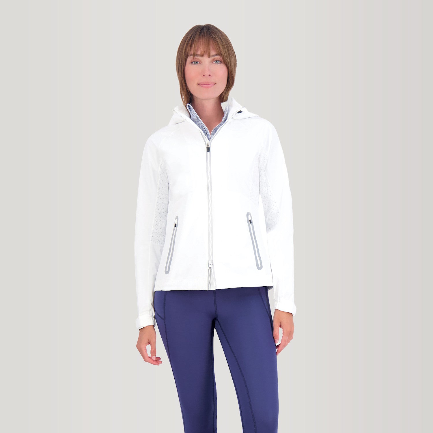 Hooded Olivia Jacket - WHITE/WHITE