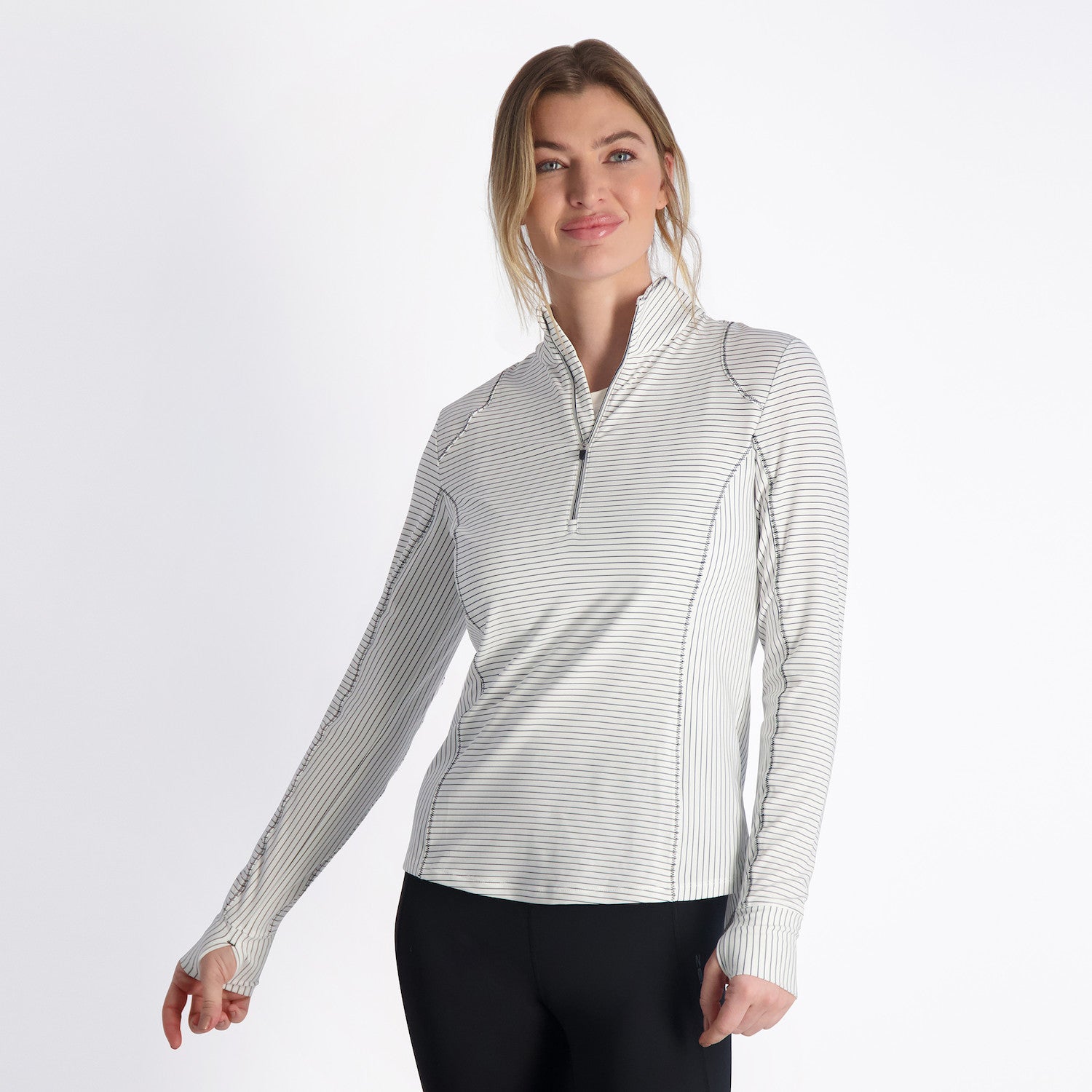 Renae Zip Mock - WHITE/BLACK