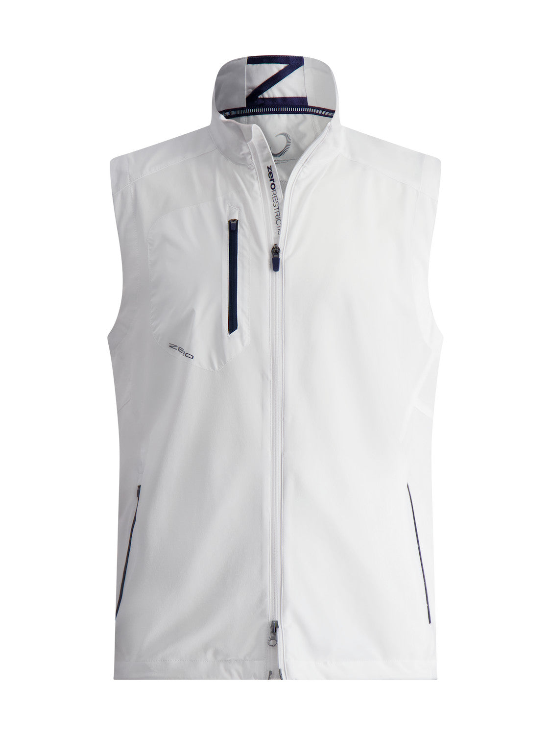Z700 Full Zip Vest - WHITE/NAVY