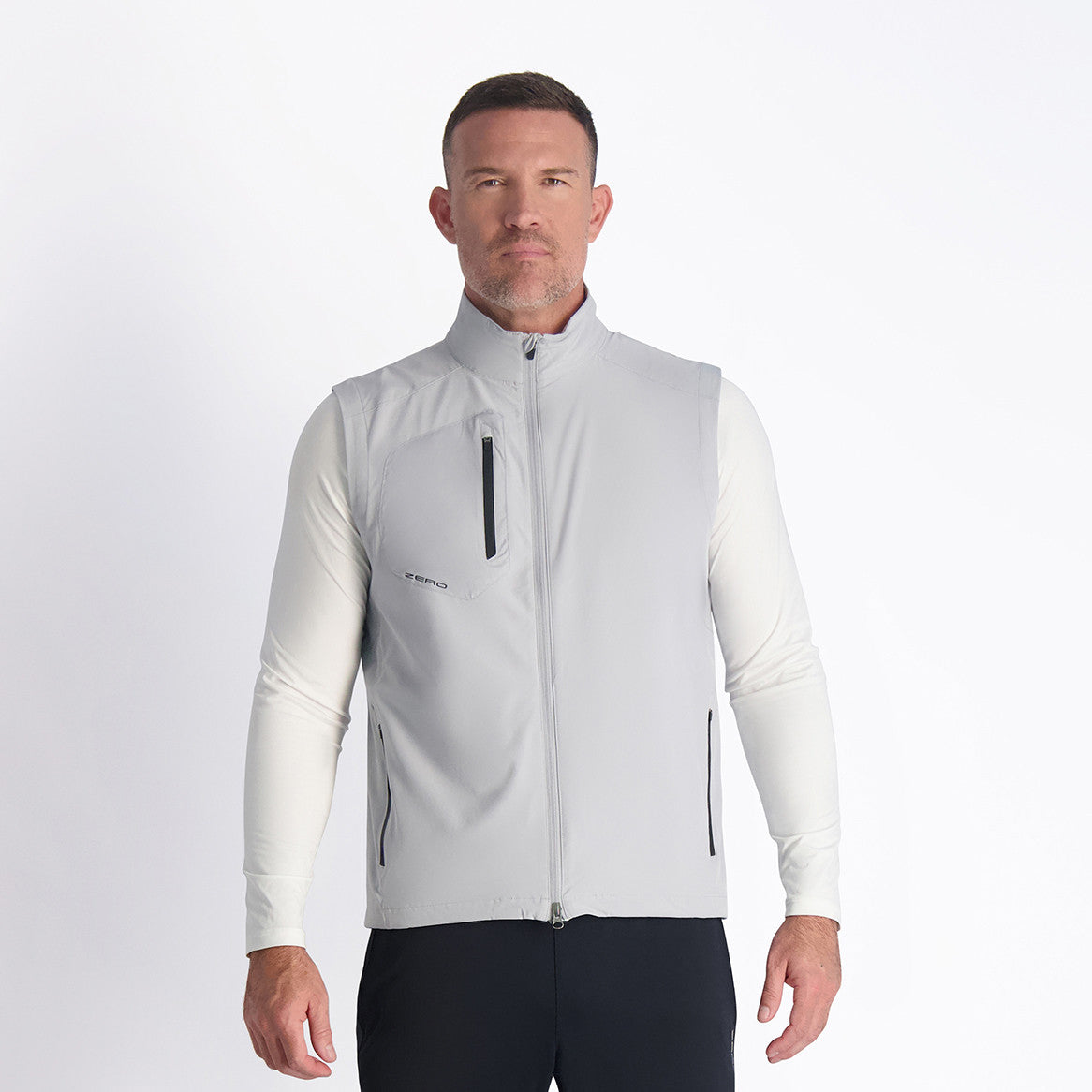Z700 Full Zip Vest - METALLIC SILVER/BLACK