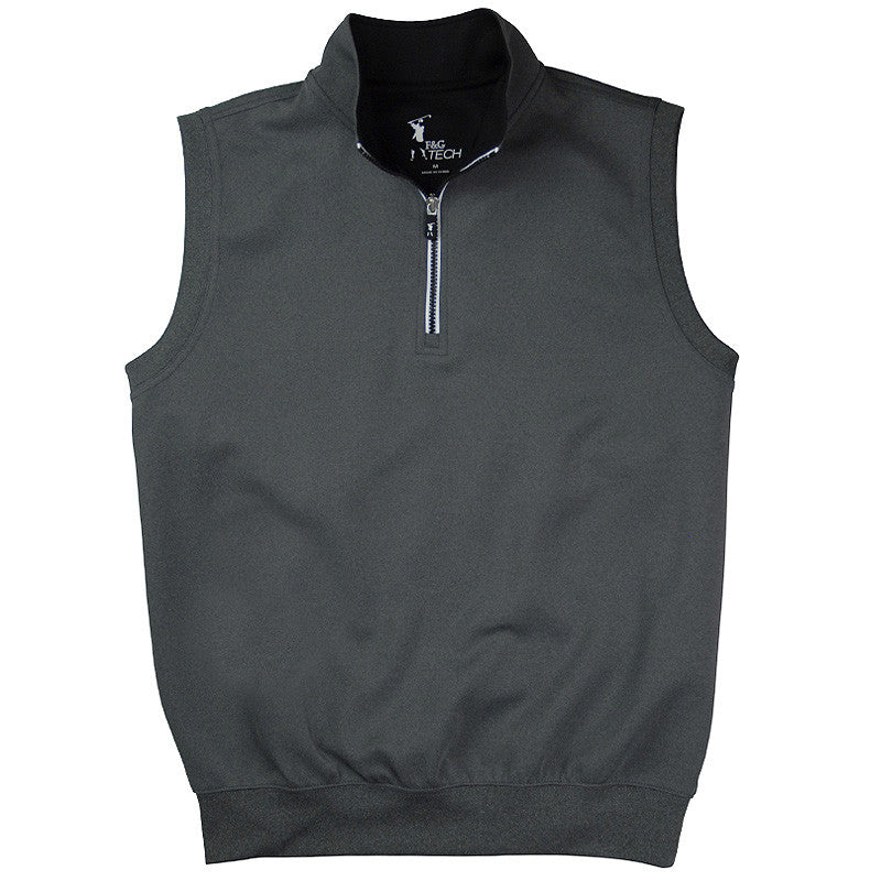 Caves 1/4 Zip Vest - DARK SHADOW GREY HEATHER