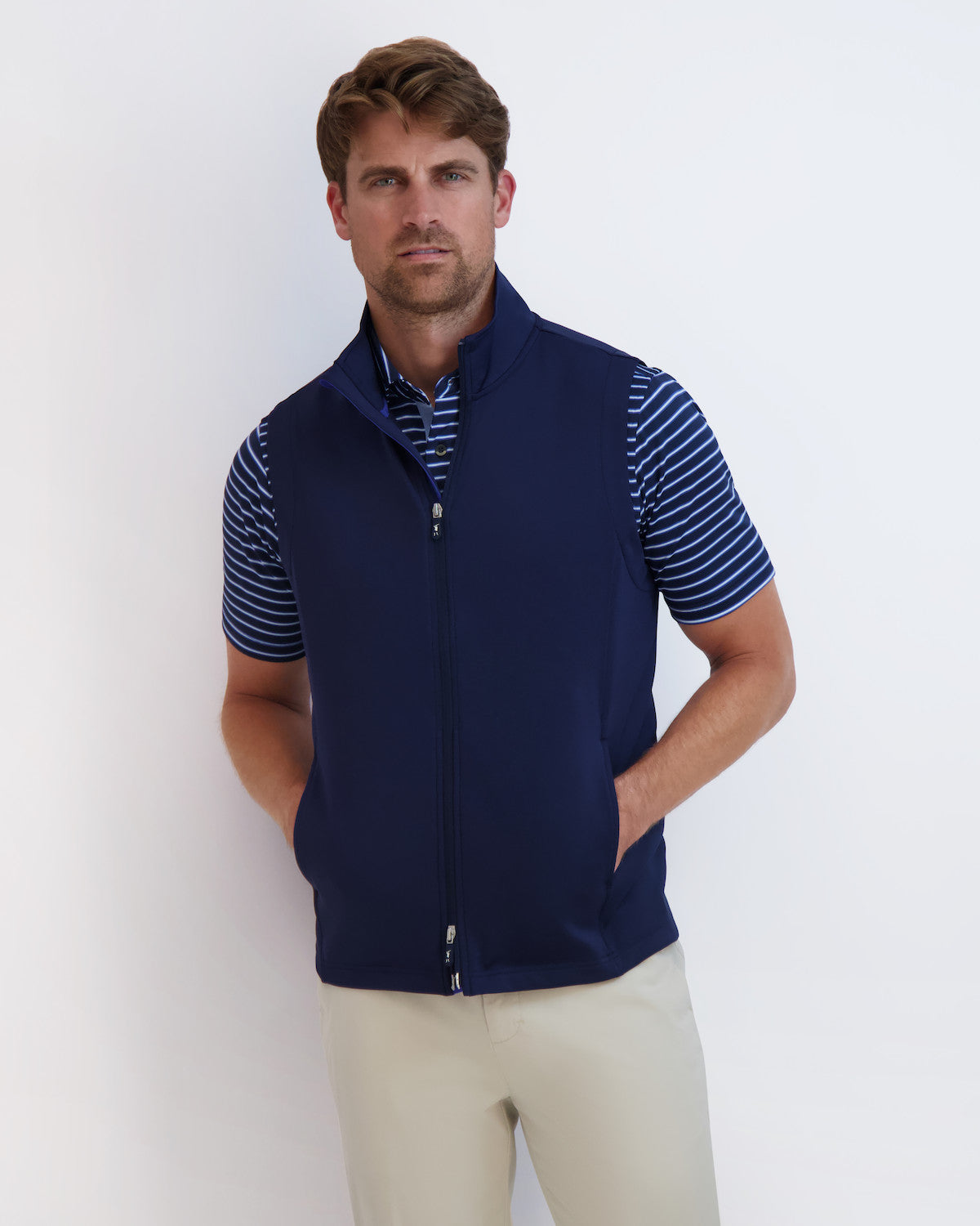 Coughlin Full Zip Vest - MARINE