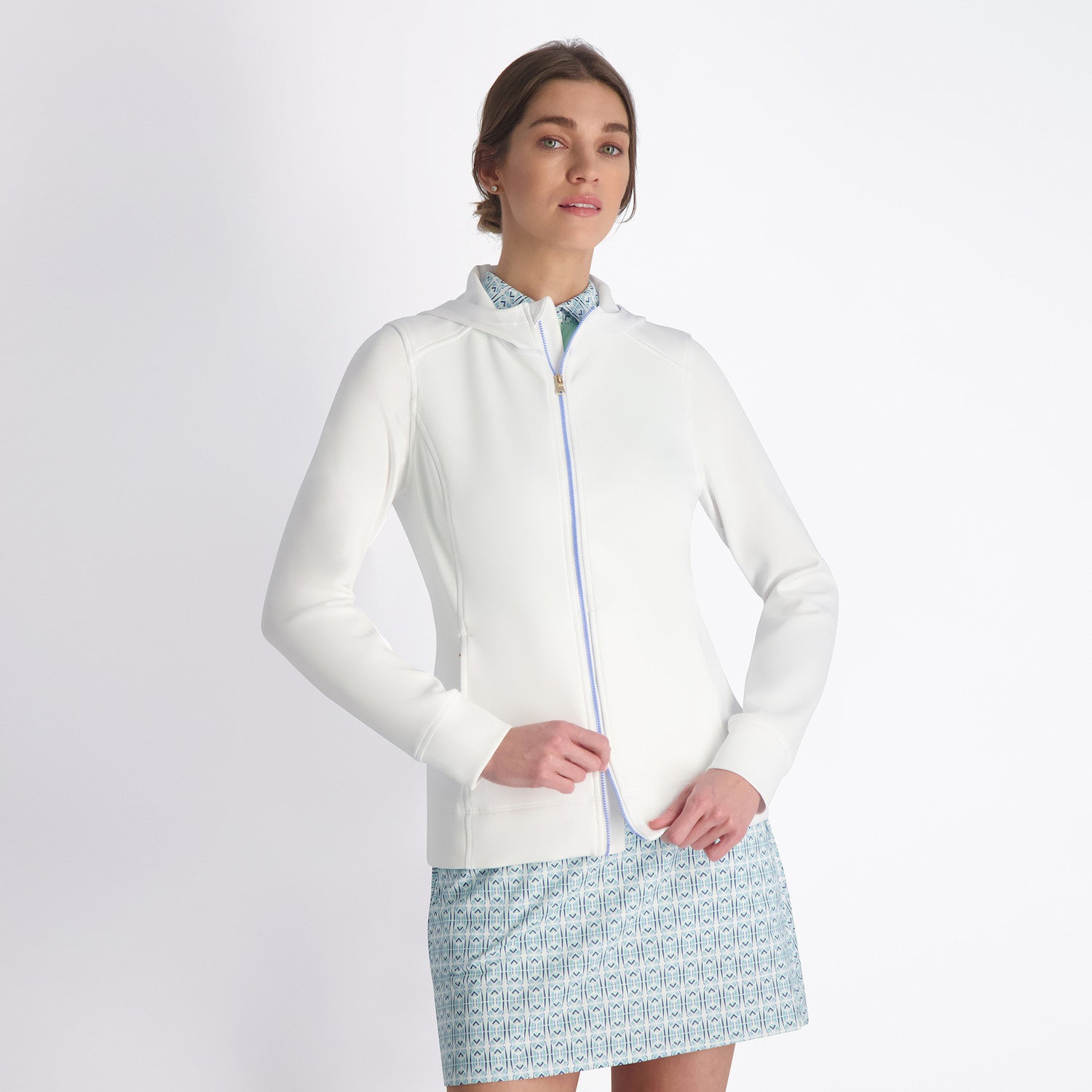 Margot Hoodie - WHITE/ISLAND BLUE