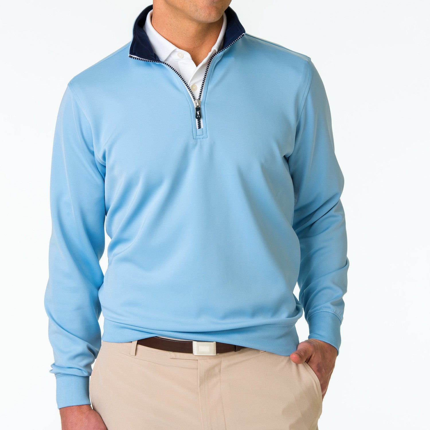 Caves Long Sleeve 1/4 Zip Pullover - BLUFF