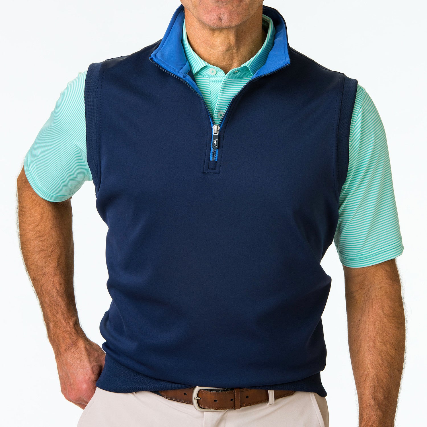 Caves 1/4 Zip Vest - MARINE