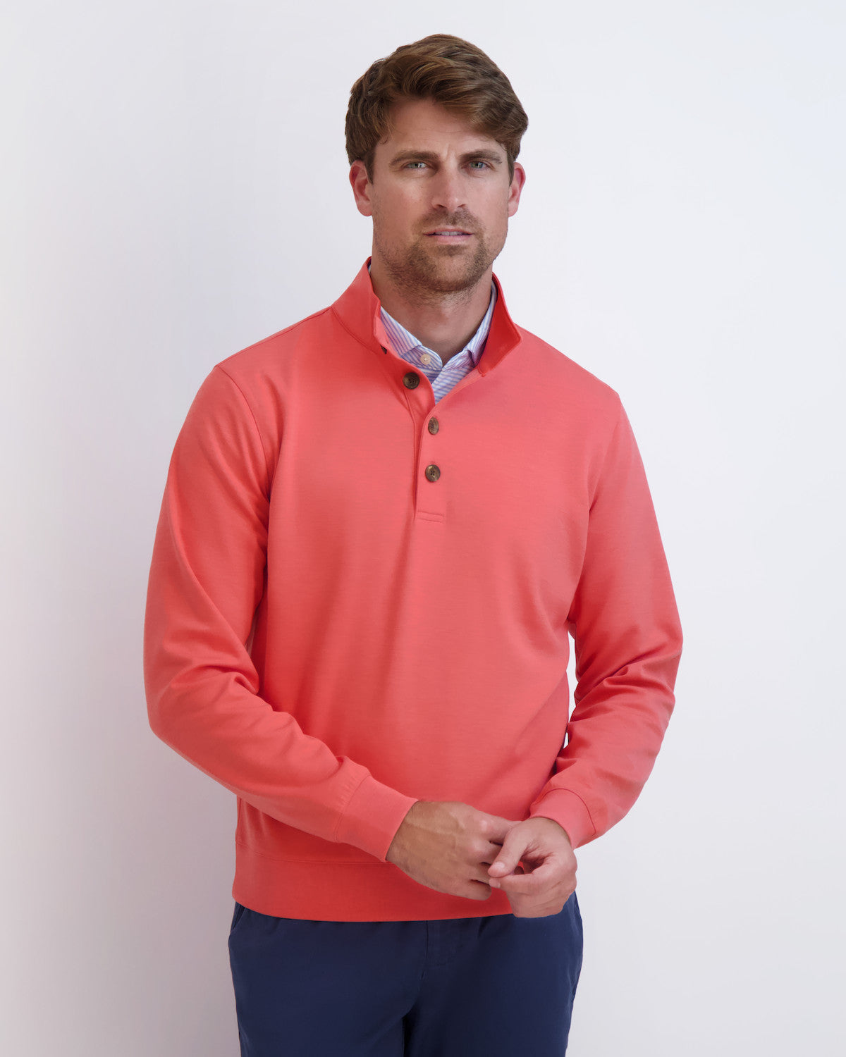 Dale Pullover - CORAL HEATHER