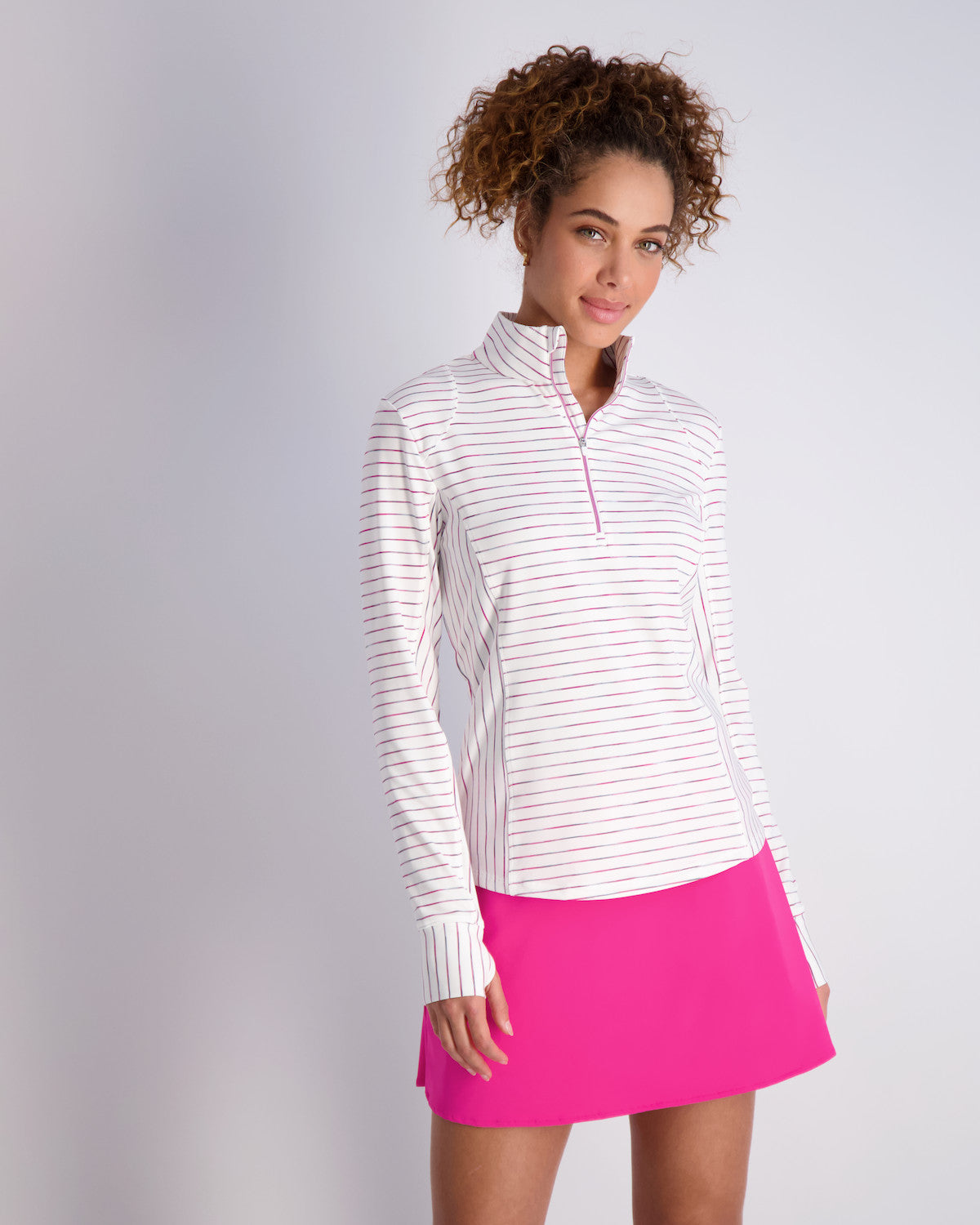 Renae Zip Mock - WHITE/KNOCKOUT