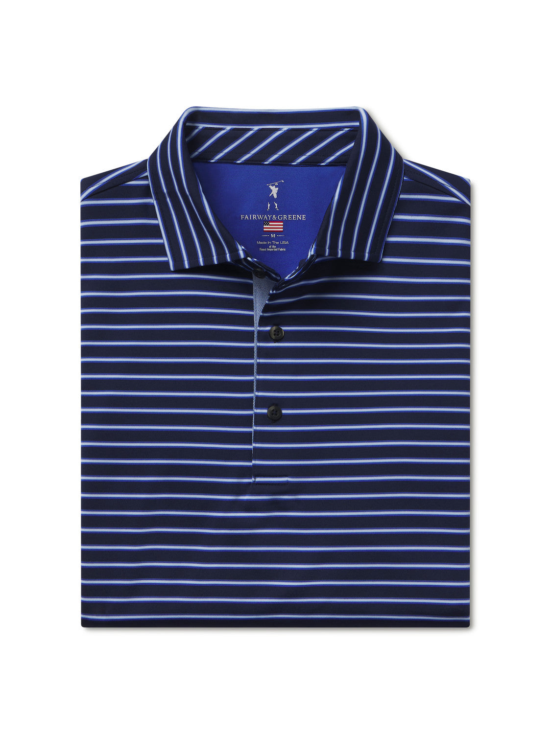 Harbour Stripe Polo - MARINE
