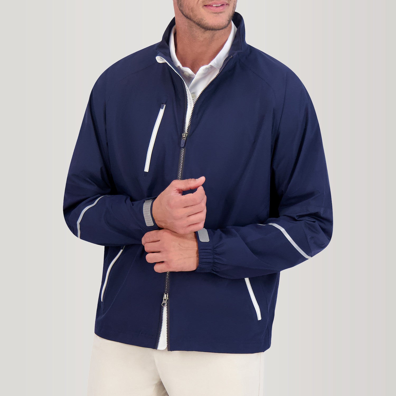 Power Torque Full Zip - NAVY/METALLIC SILVER