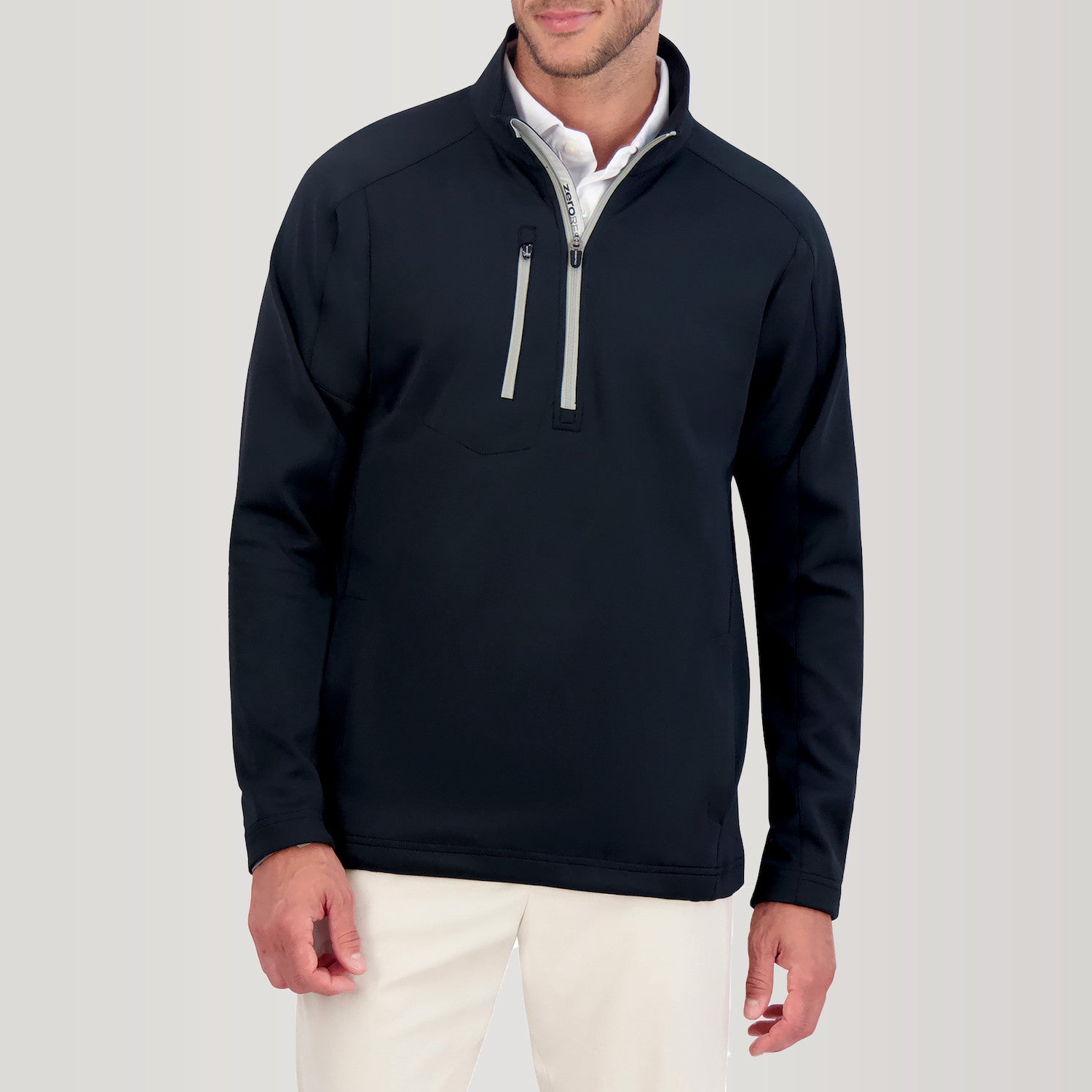 Z500 Quarter Zip - BLACK/METALLIC SILVER
