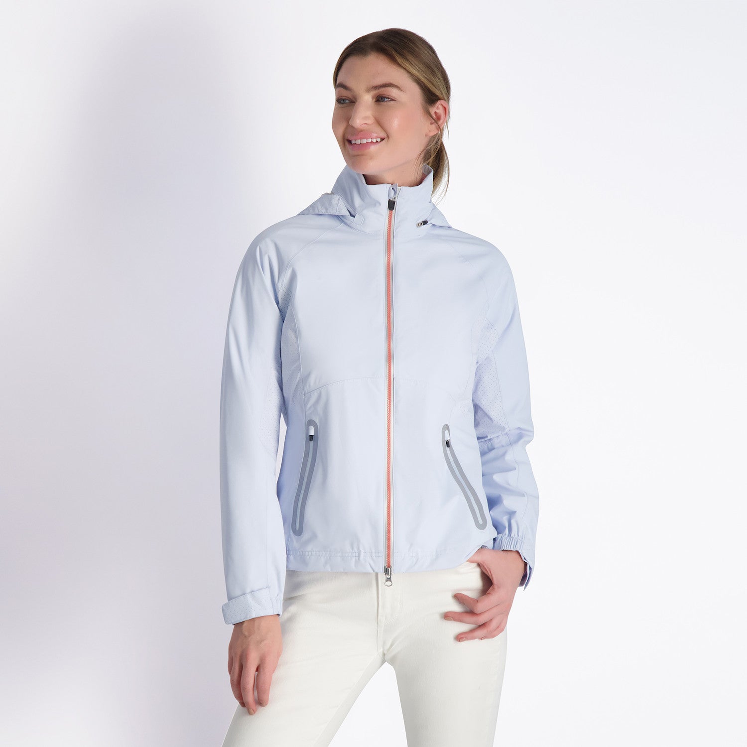 Hooded Olivia Jacket - CLOUD/ROSEWOOD