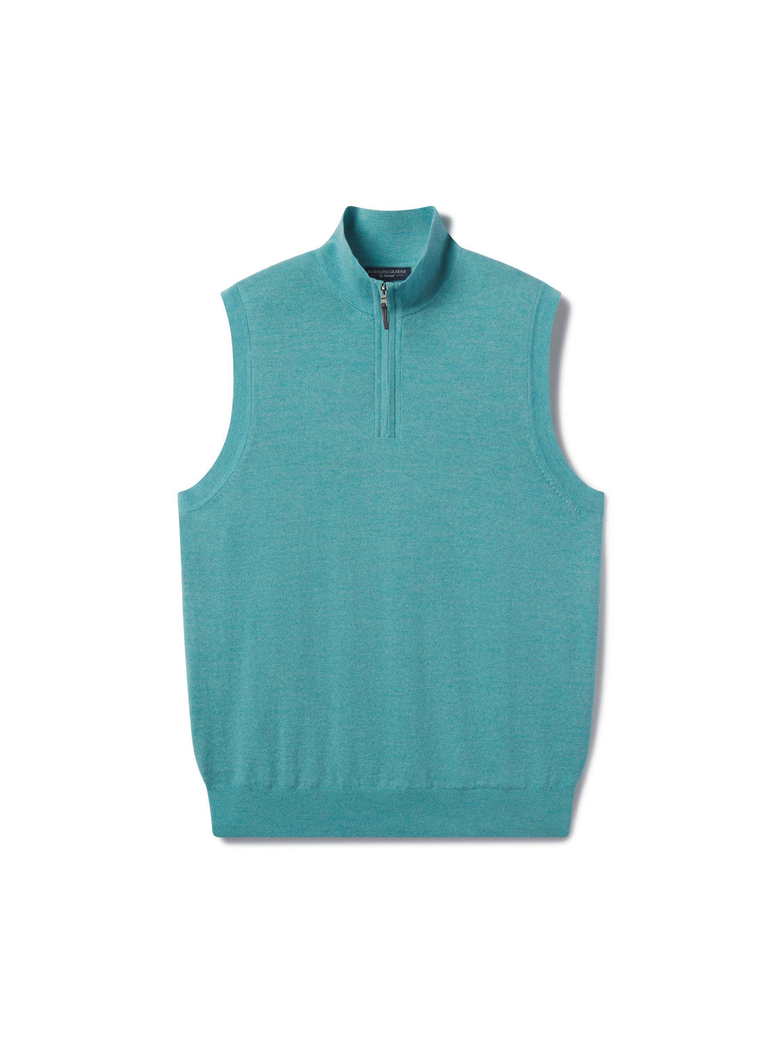 Baruffa Merino 1/4 Zip Windvest - COAST HEATHER