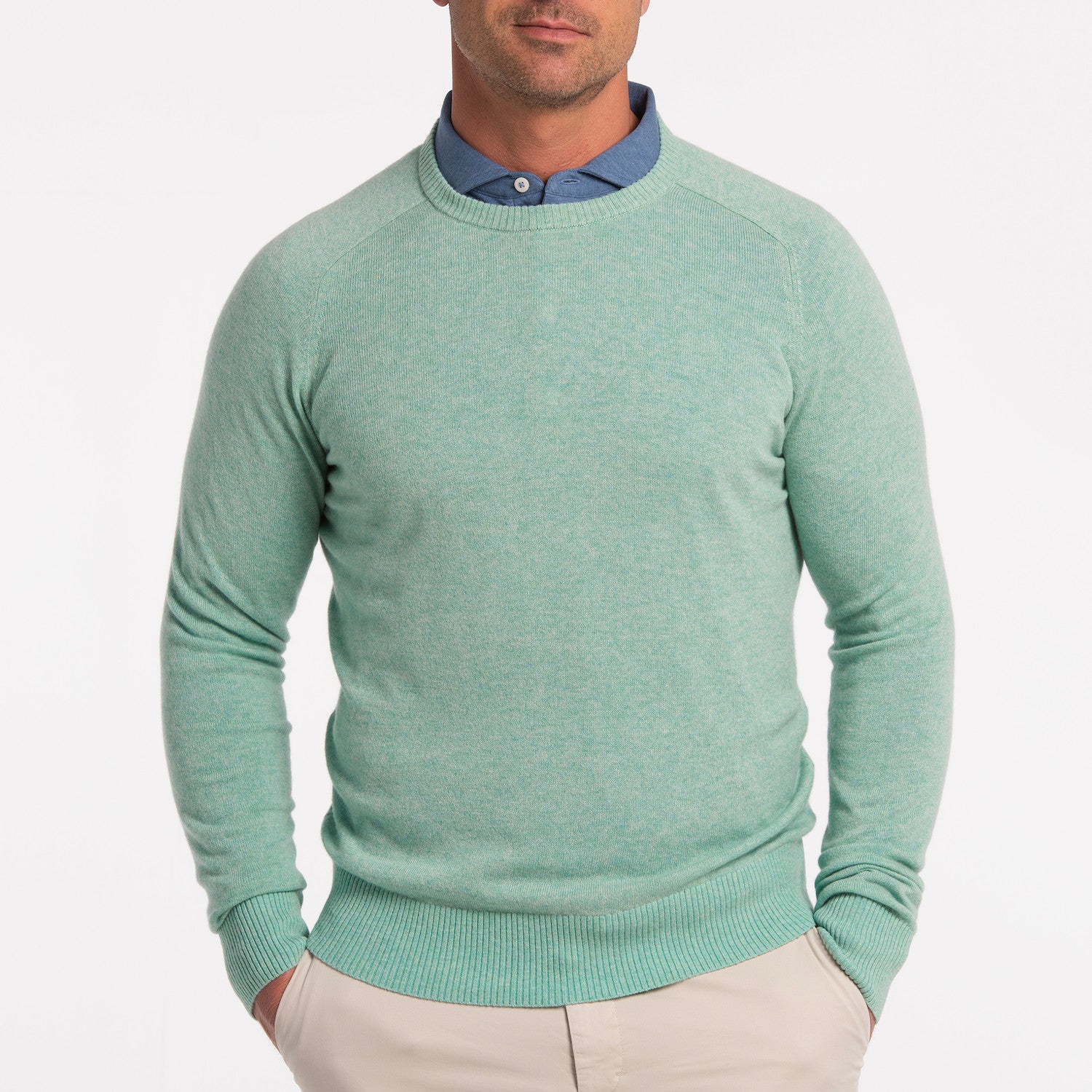 007 Cashmere Crewneck - SPRING HEATHER