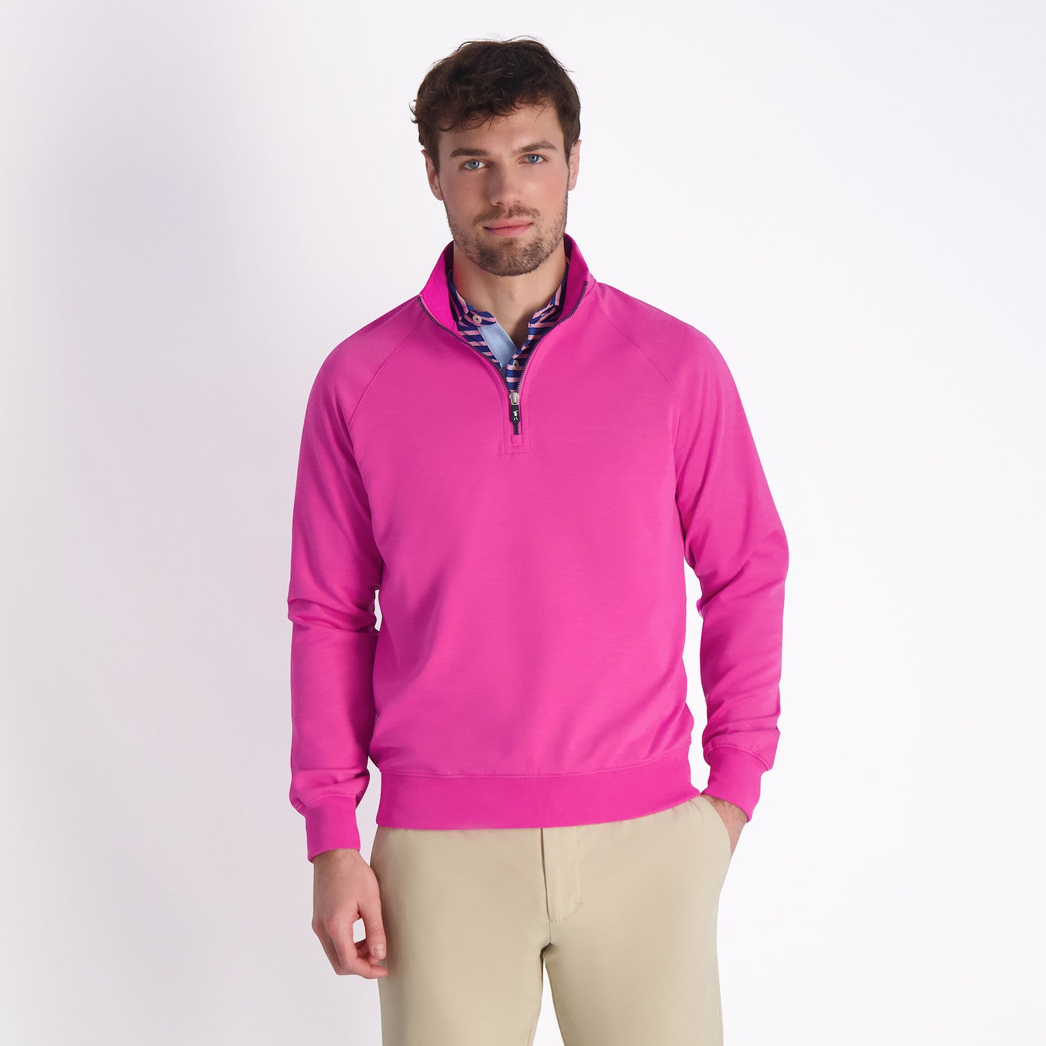 The Valley Quarter Zip - SPA PINK HEATHER