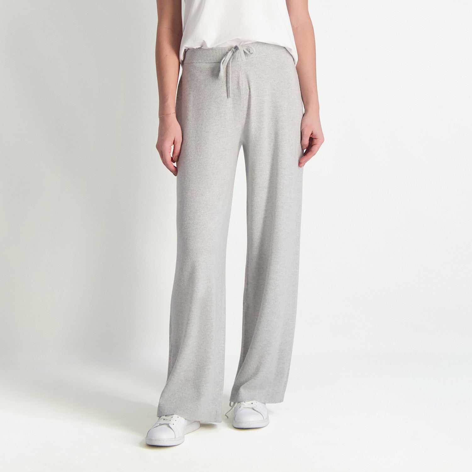 Grace Cashmere Pant - GREY HEATHER