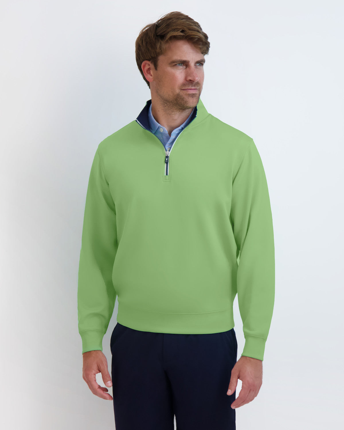 Caves Long Sleeve 1/4 Zip Pullover - KEY LIME