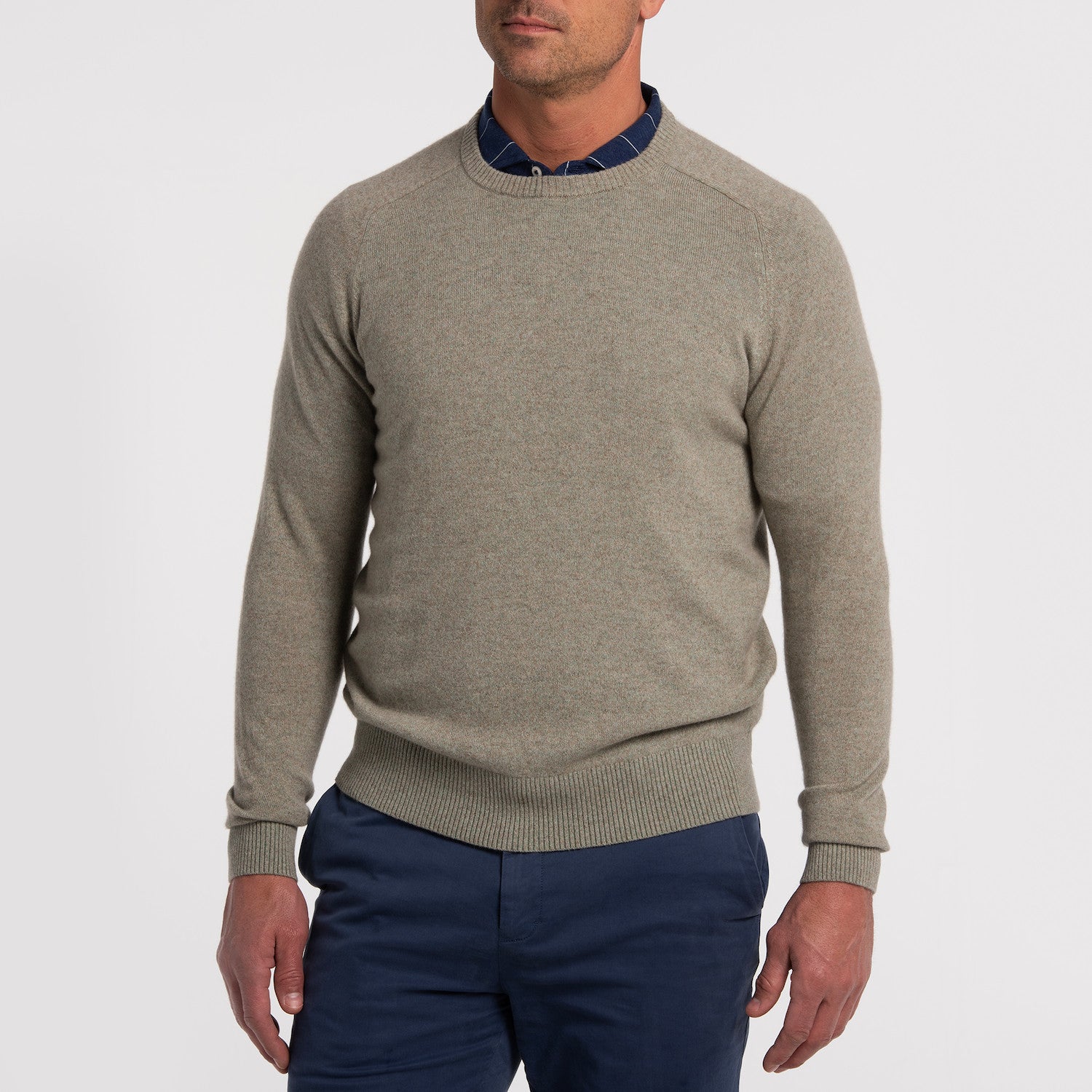 007 Cashmere Crewneck - MOOR HEATHER