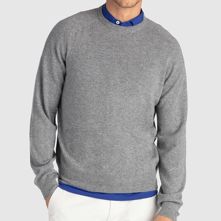 007 Cashmere Crewneck - GREY HEATHER