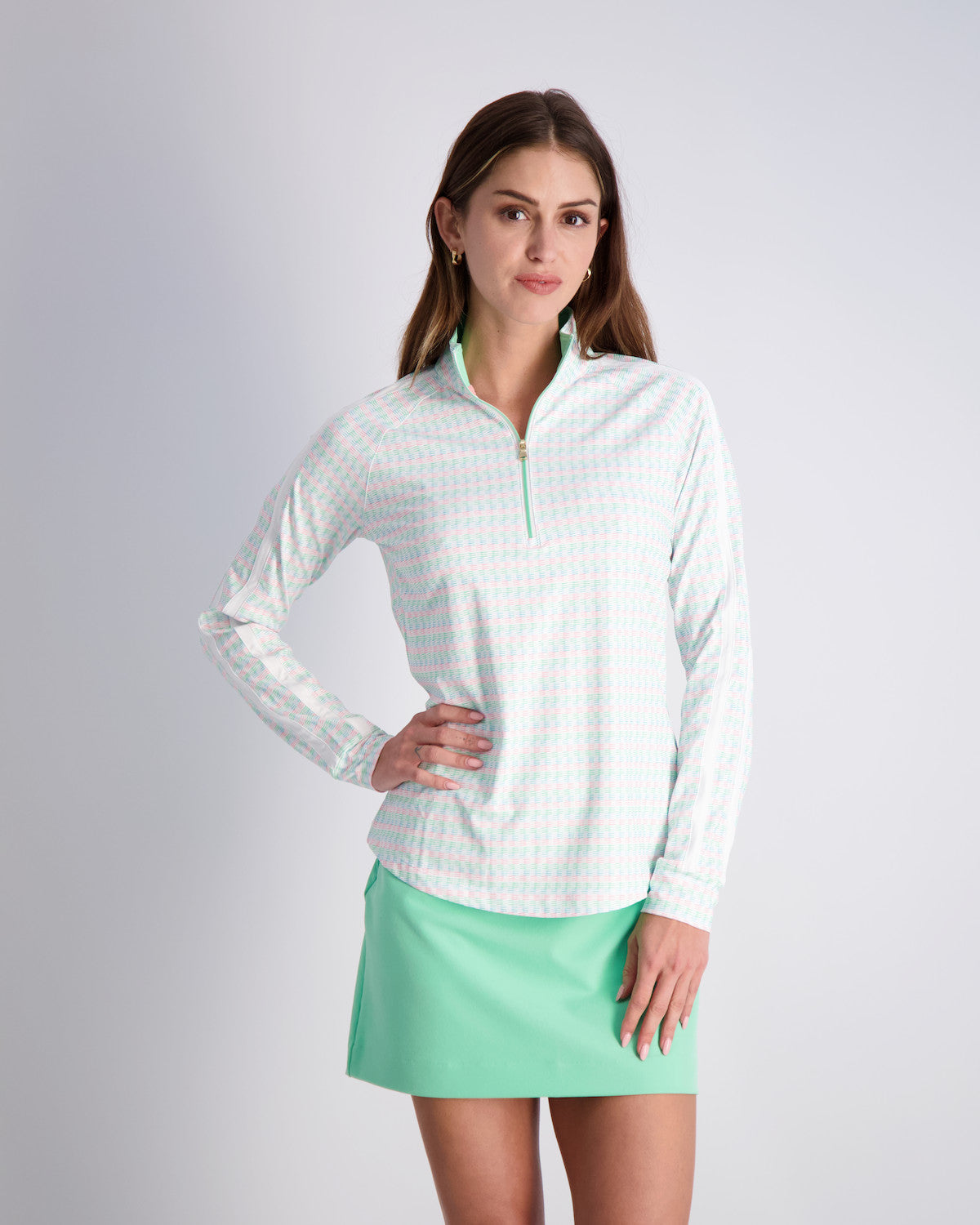 Eryn Zip Mock - GRASSHOPPER
