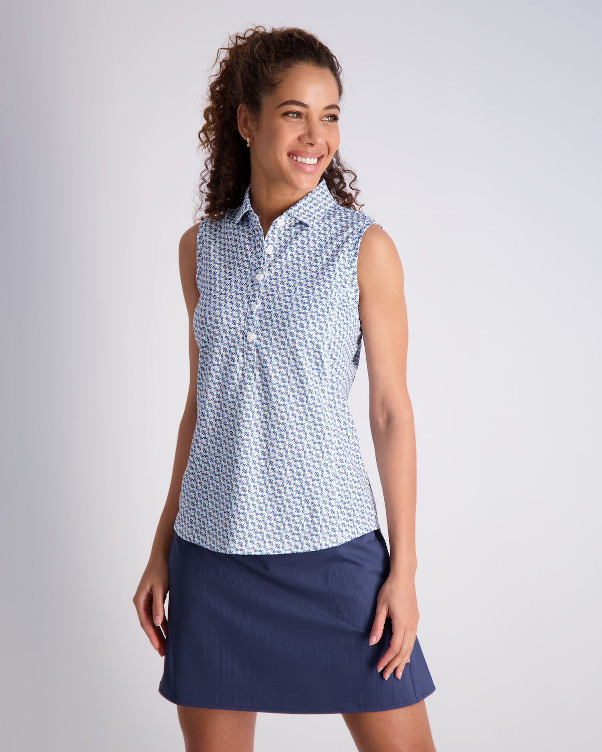 Tae Sleeveless - AMETHYST/TIDEWATER