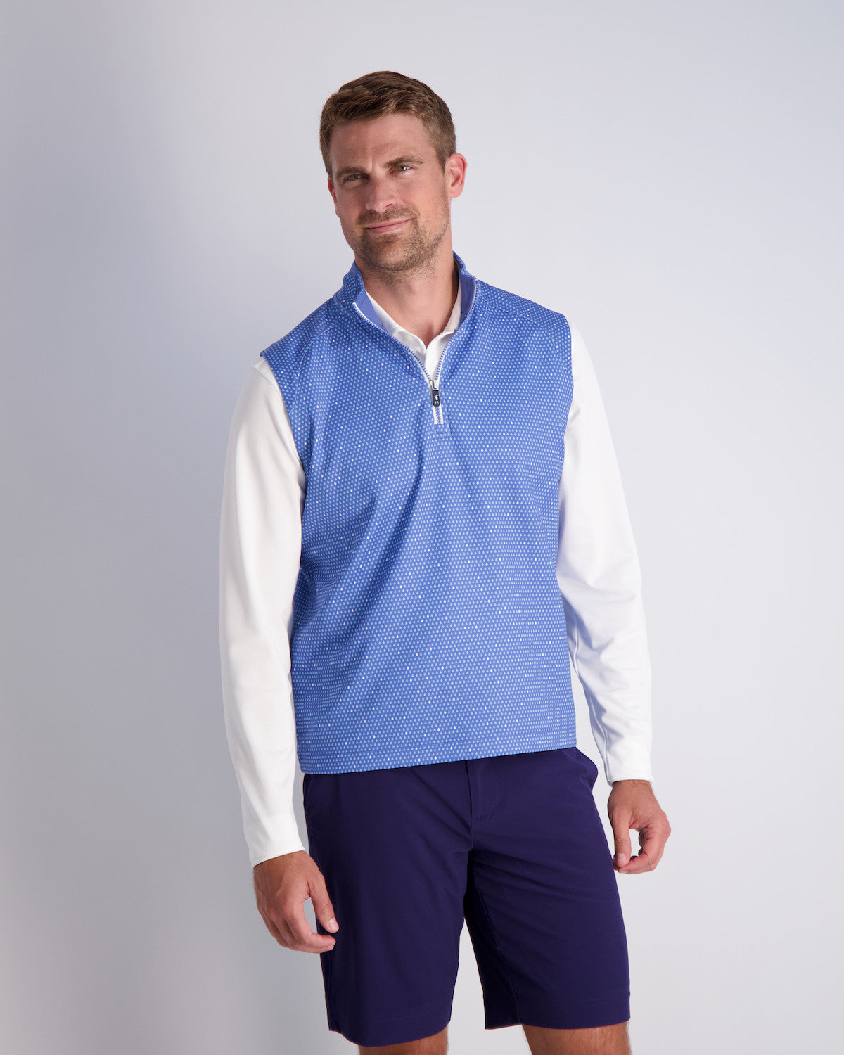 OSCAR 1/4 ZIP VEST - BALTIC