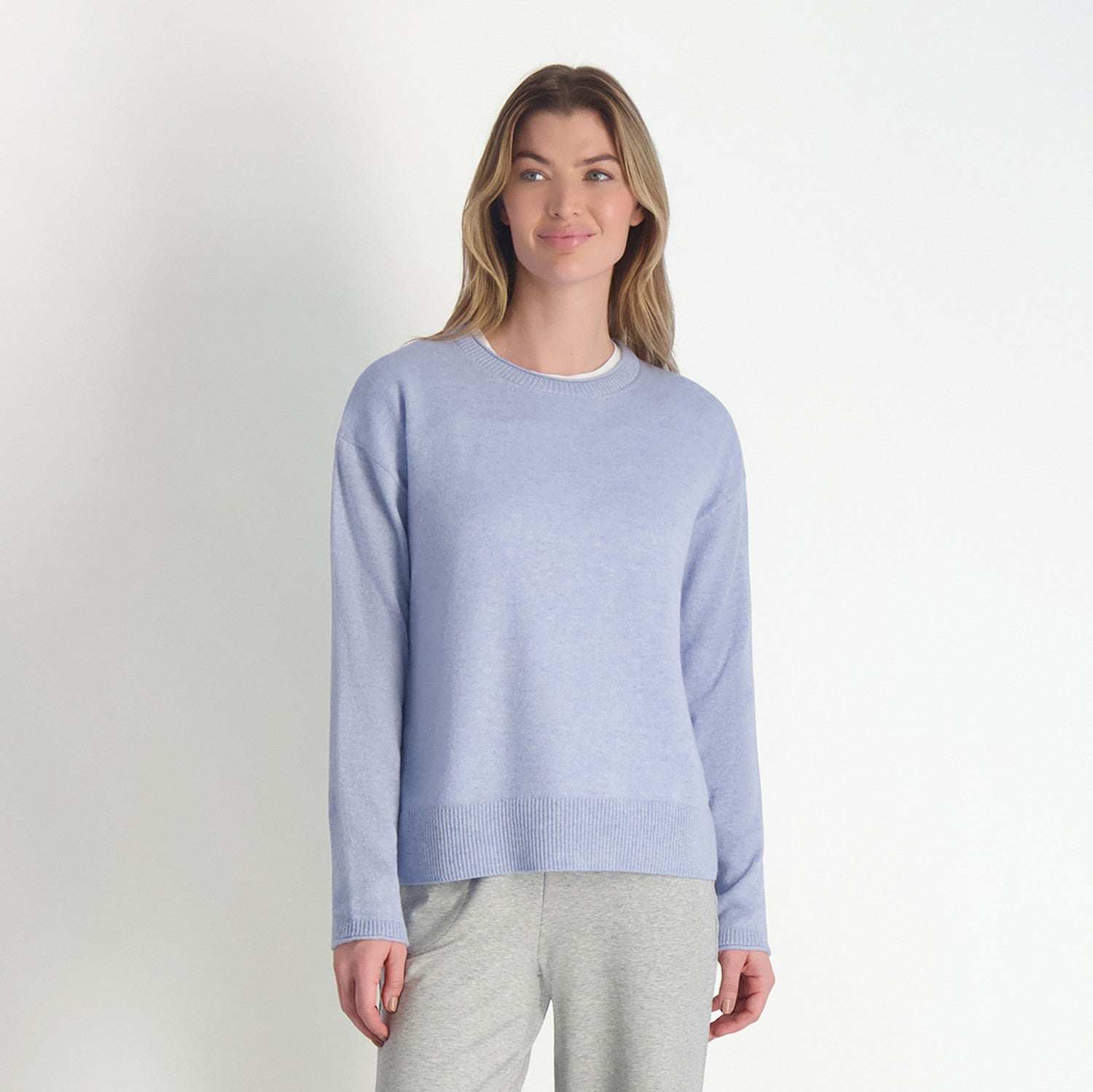 Whitney Cashmere Crew - BATIK HEATHER