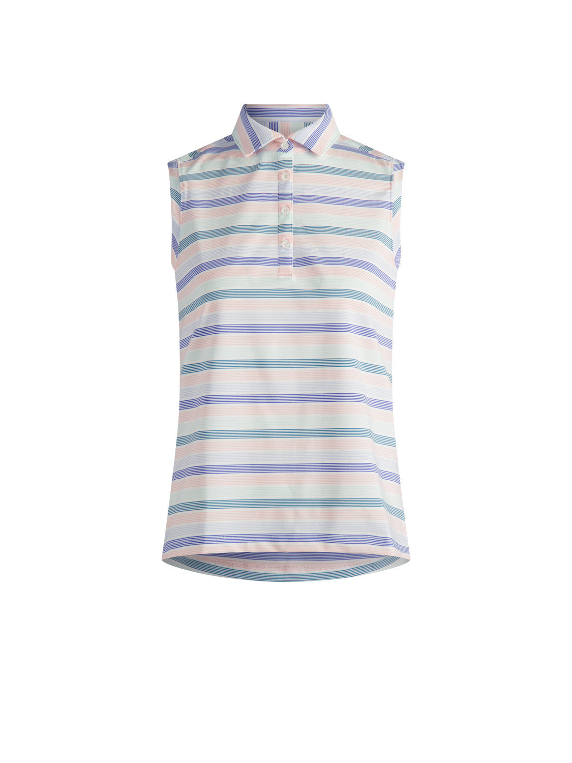 SUMMER SLEEVELESS POLO - MULTI STRIPE