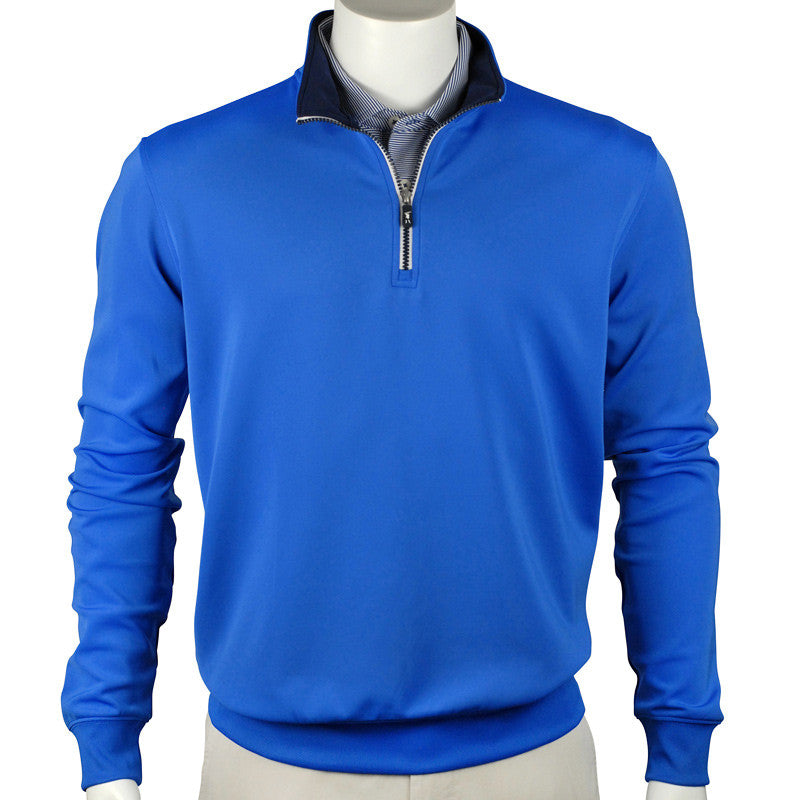 Caves Long Sleeve 1/4 Zip Pullover - TRUE BLUE