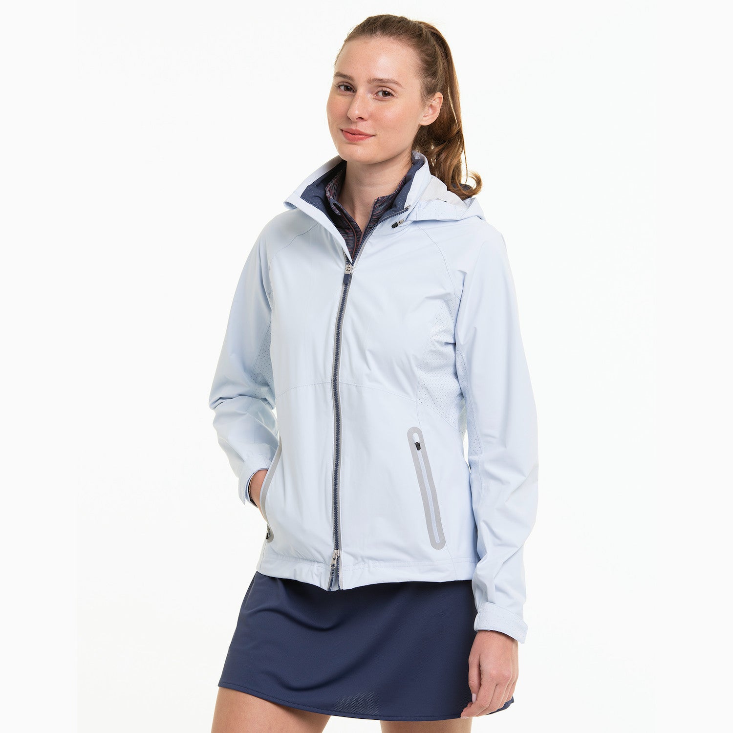 Hooded Olivia Jacket - CLOUD/STORM