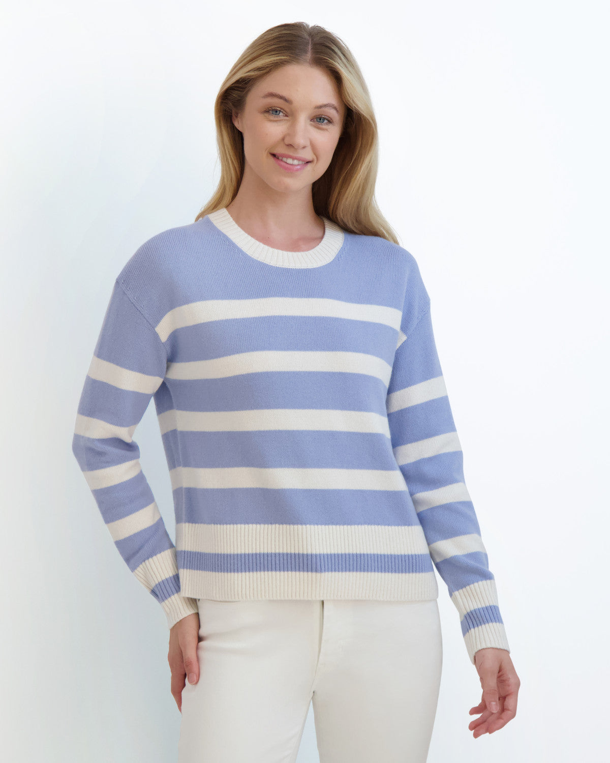 ELLA STRIPE COTTON CREW - CRASH