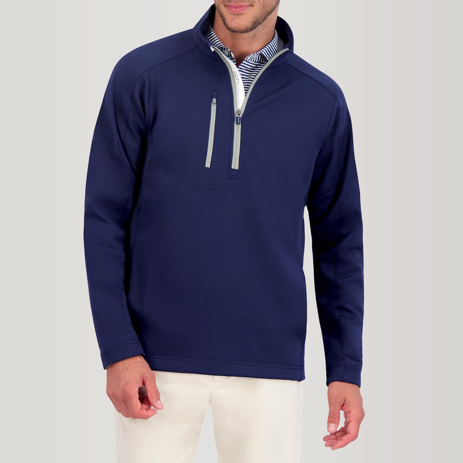 Z500 Quarter Zip - NAVY/METALLIC SILVER