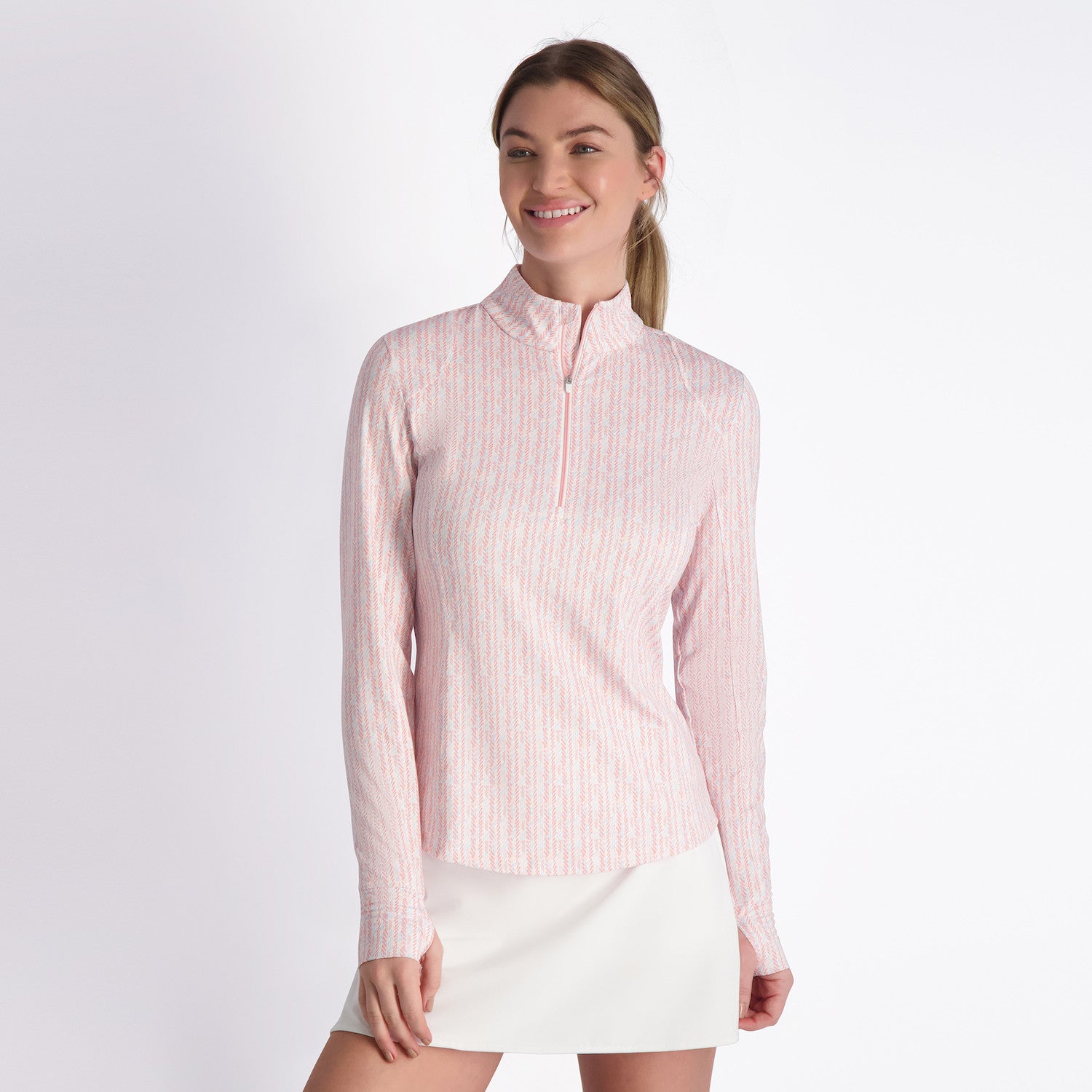 Renae Zip Mock - ROSEWOOD/CLOUD