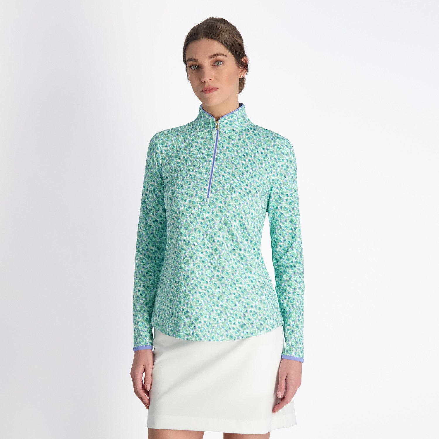 Marlee Zip Mock - PALMETTO