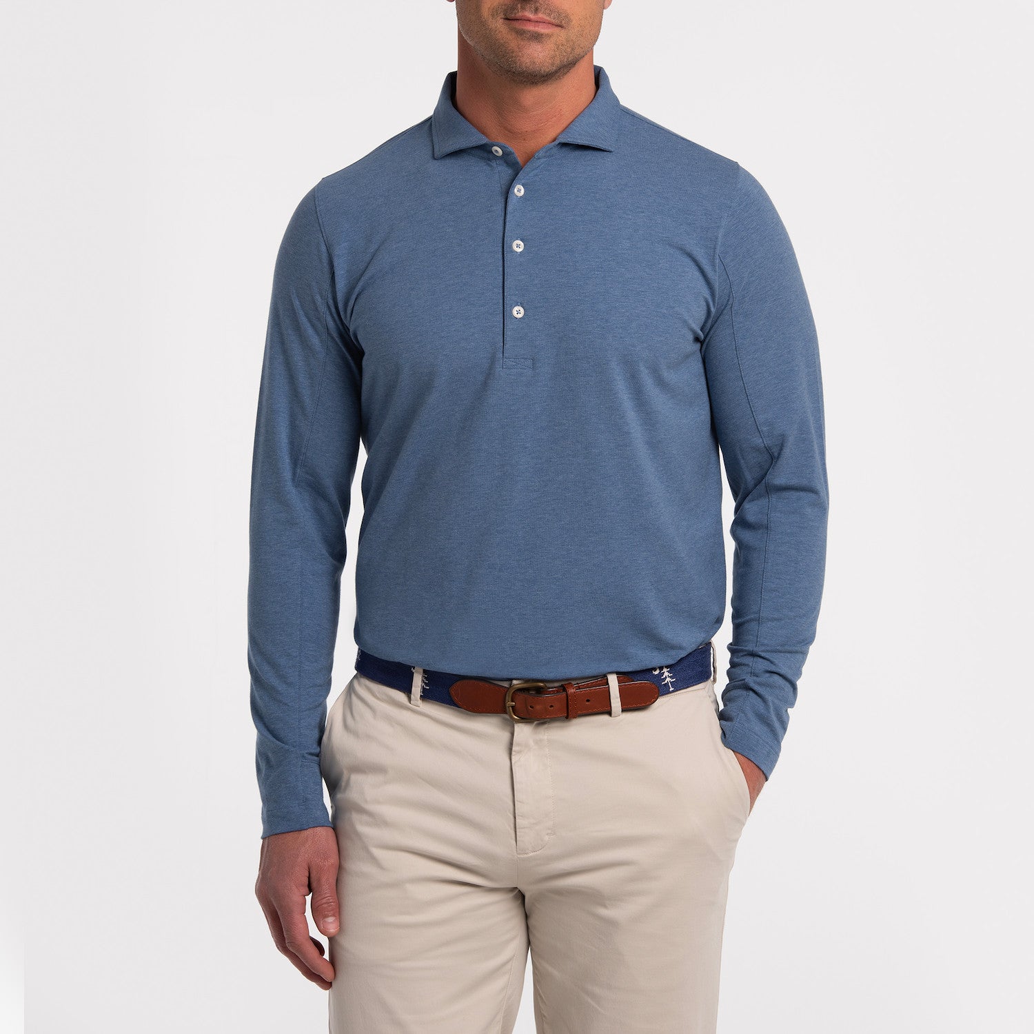 Quinlivan Polo - TRUE BLUE HEATHER