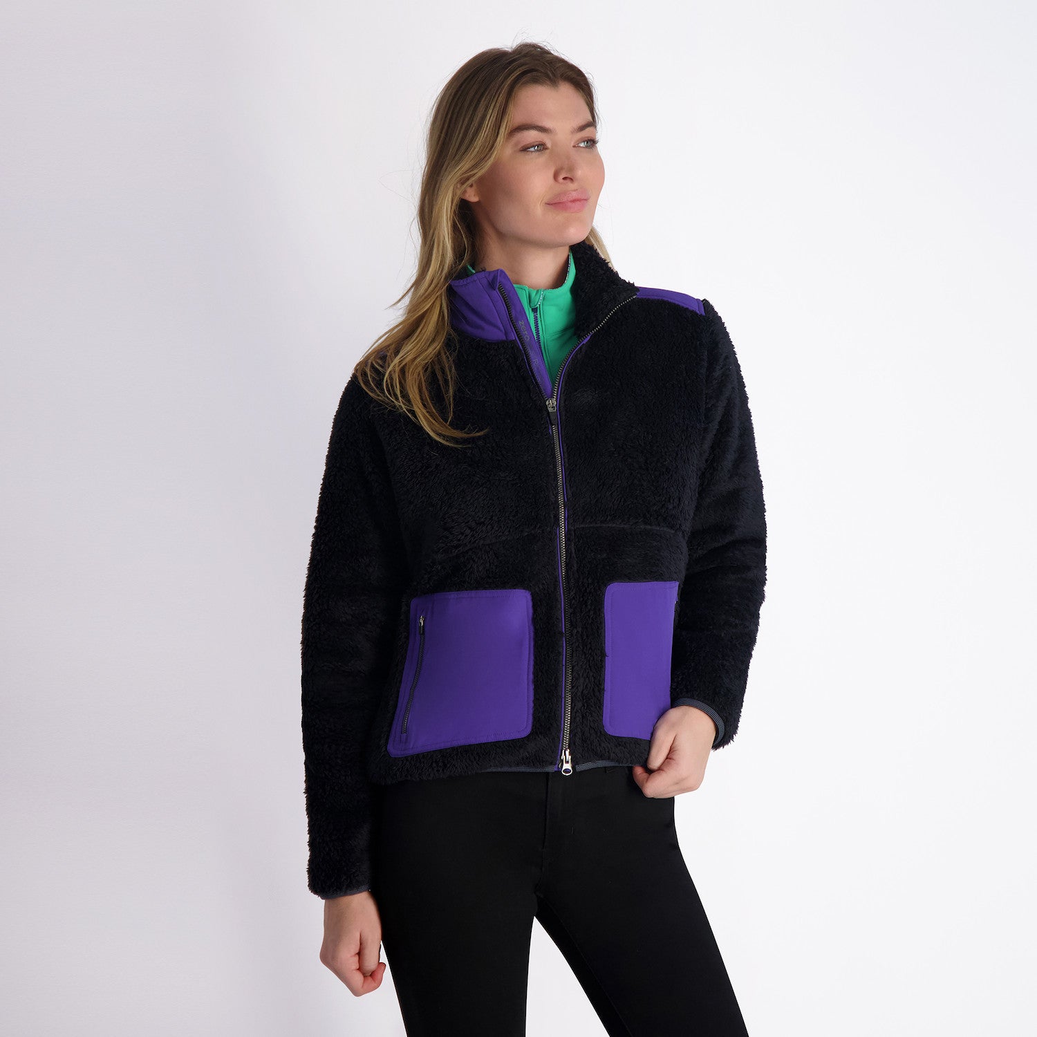 Stevie Sherpa Jacket - BLACK