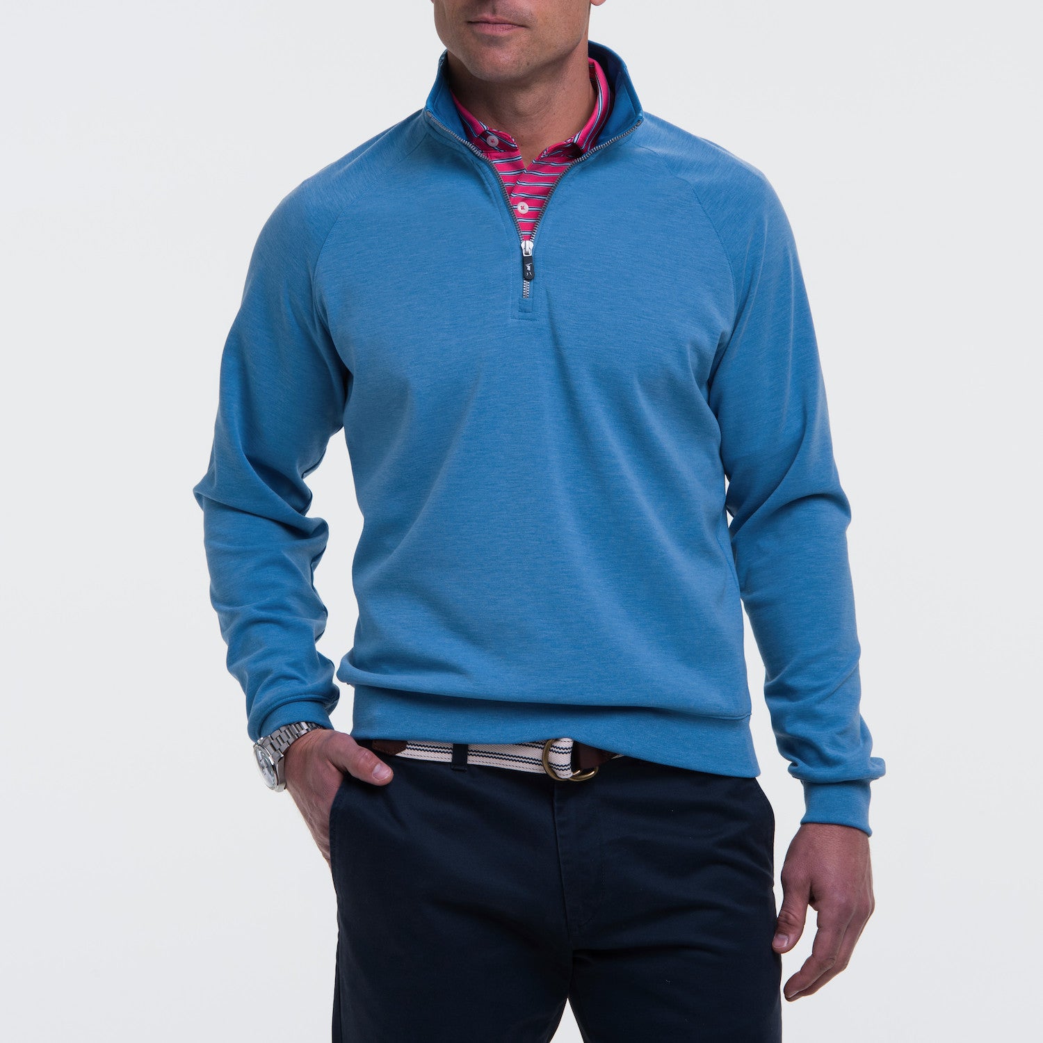 The Valley Quarter Zip - BALTIC HEATHER