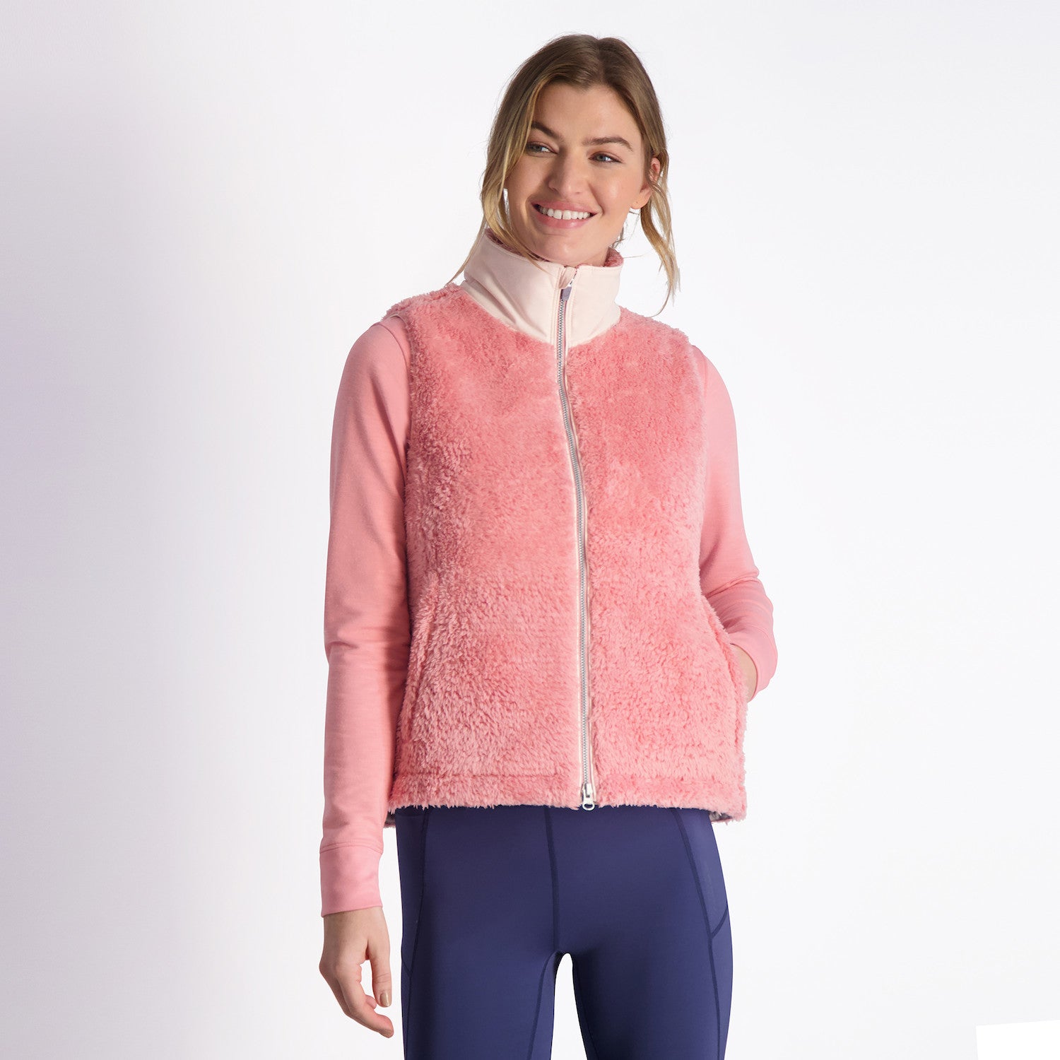 Bree Sherpa Vest - ROSEWOOD