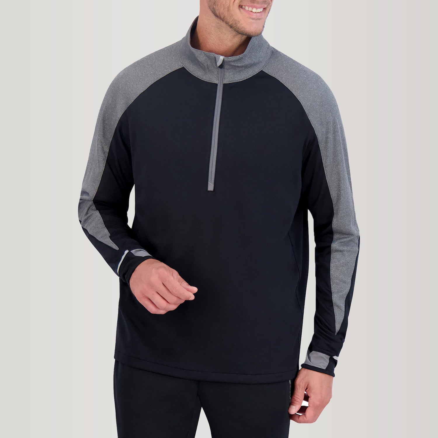Z425 Quarter Zip Pullover - BLACK/CHARCOAL HEATHER