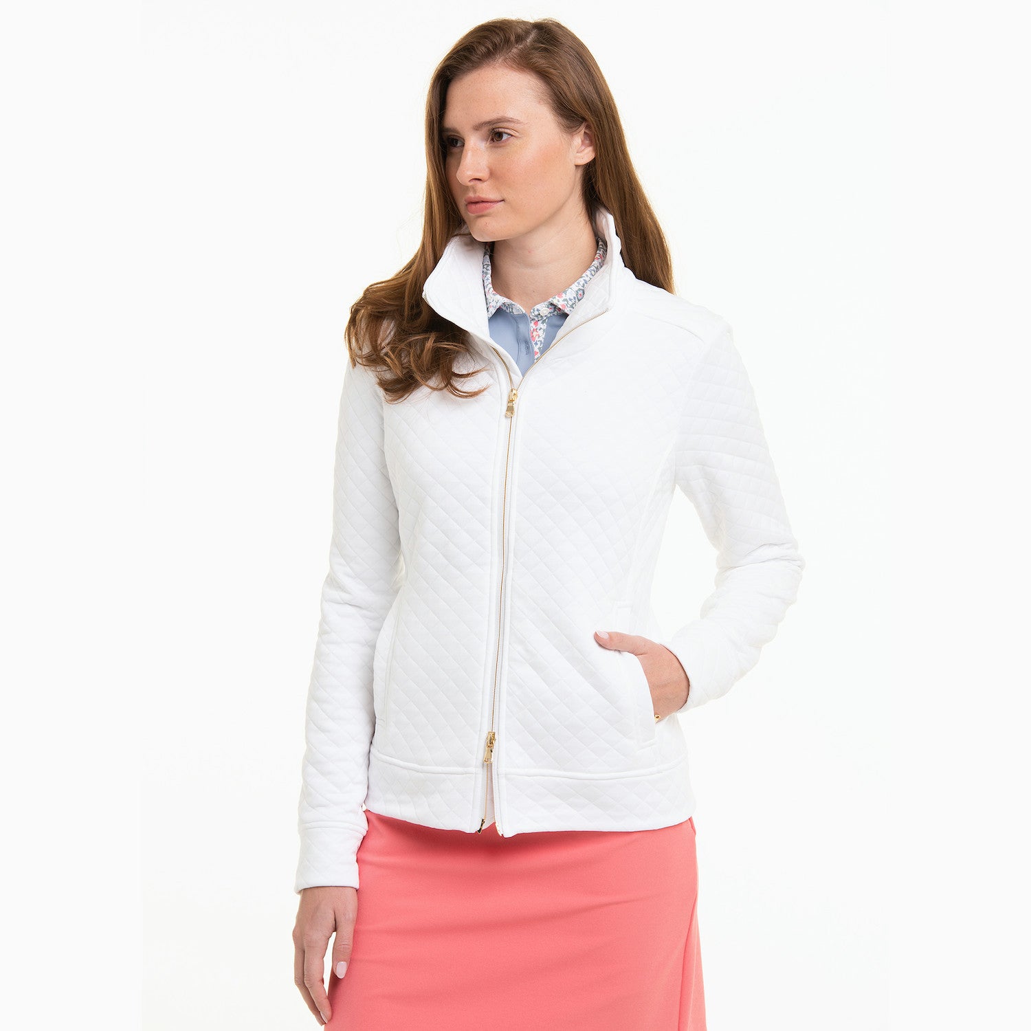 Ramsey Quilted Jacket - WHITE