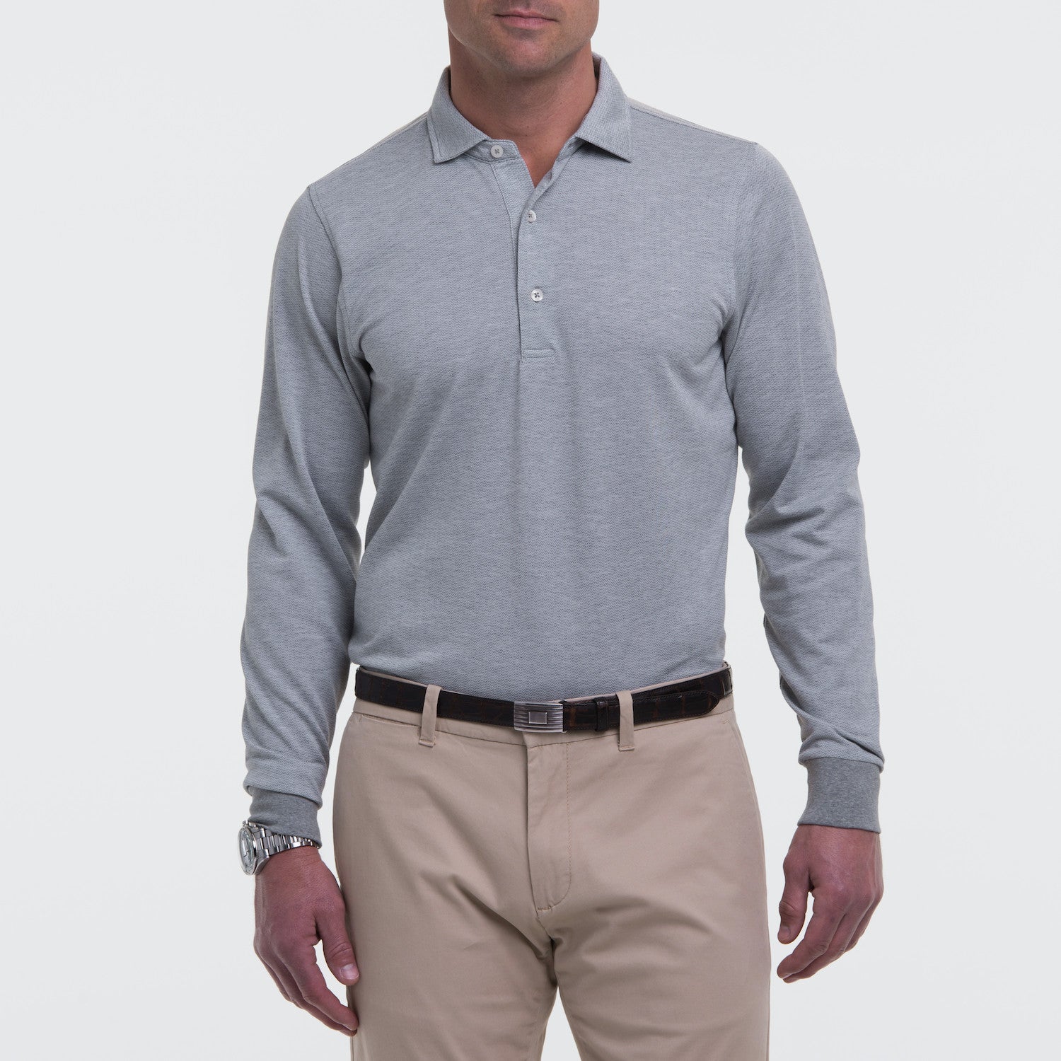 Herringbone Natural Jersey - SHADOW GREY HEATHER