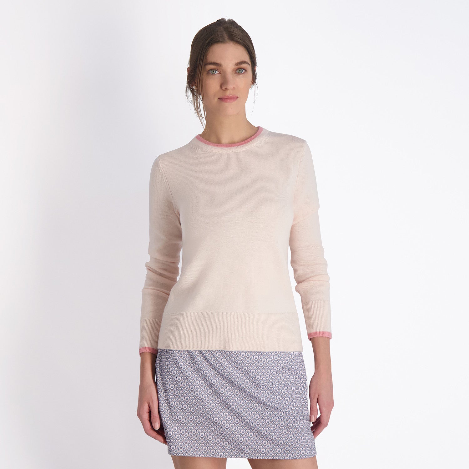 Jules Crew Sweater - PARFAIT/TEA ROSE