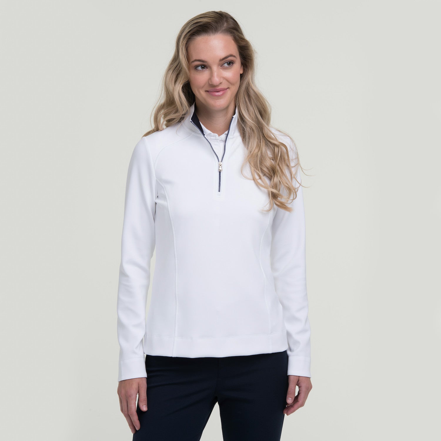 Wells Quarter Zip - WHITE/ECLIPSE