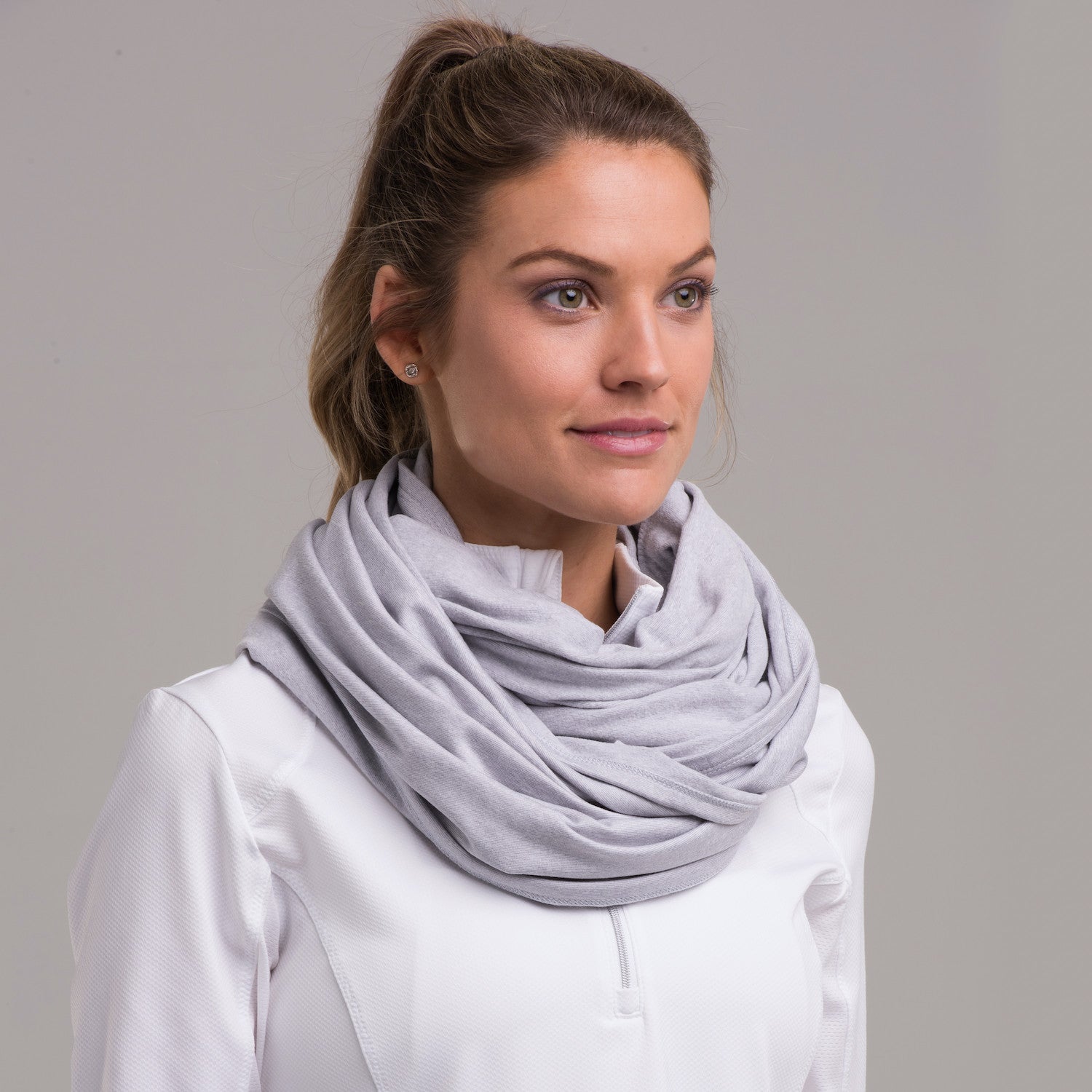 GIGI WRAP SCARF - SILVER