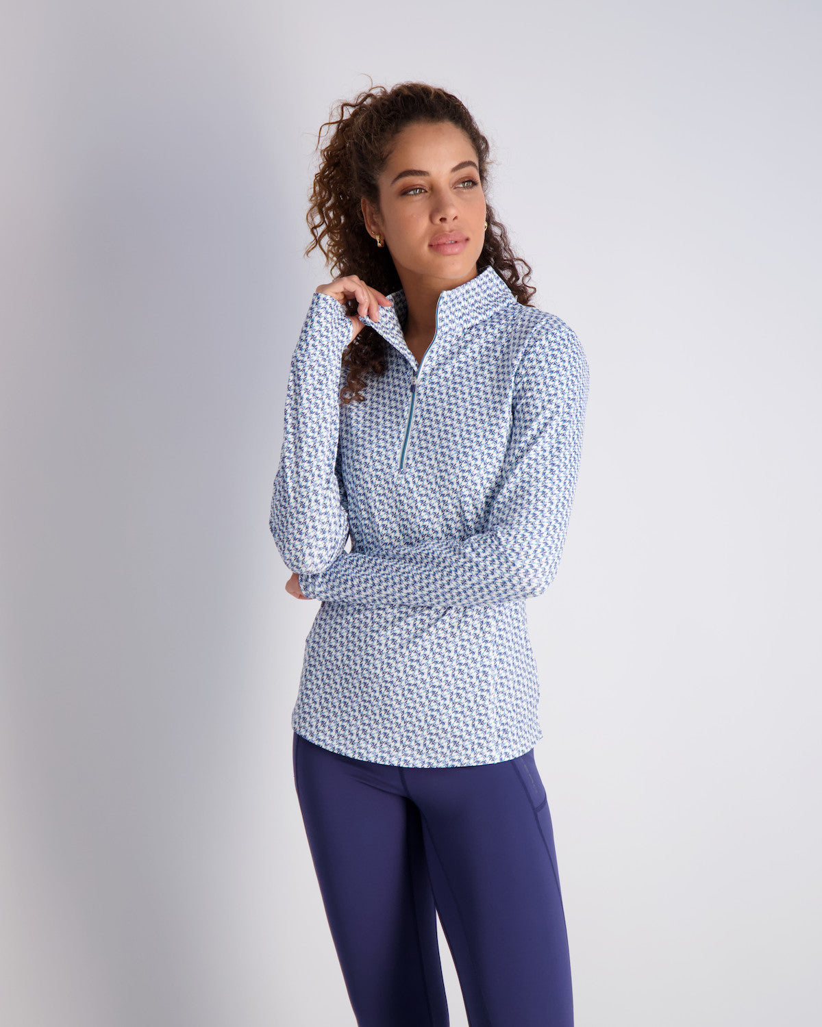 Renae Zip Mock - AMETHYST/TIDEWATER