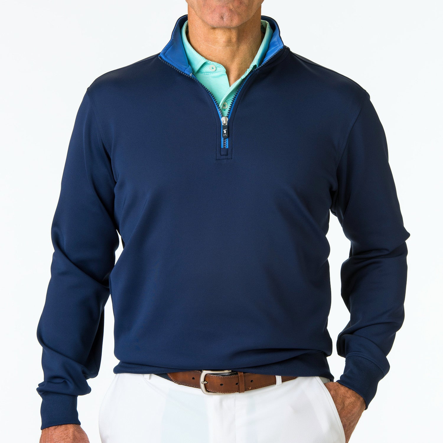 Caves Long Sleeve 1/4 Zip Pullover - MARINE